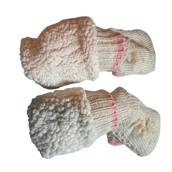 Jane & Bleecker Pair Slipper Knit Faux Socks Cat Fleece Fuzzy Warm Gift - Picture 7 of 12